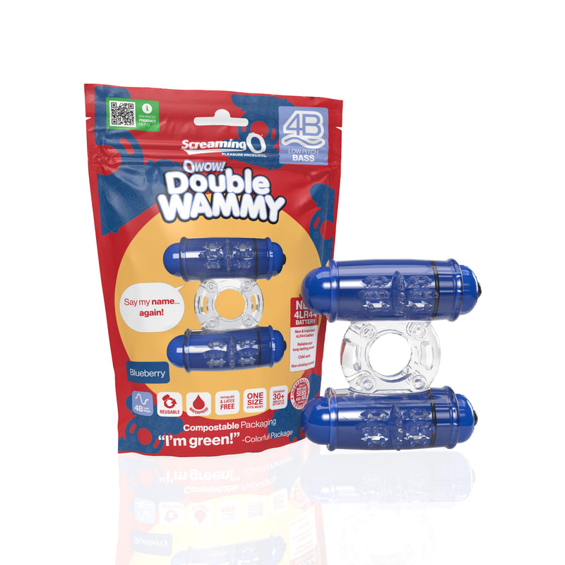 DOUBLE WHAMMY VIBRATING RING BLUEBERRY