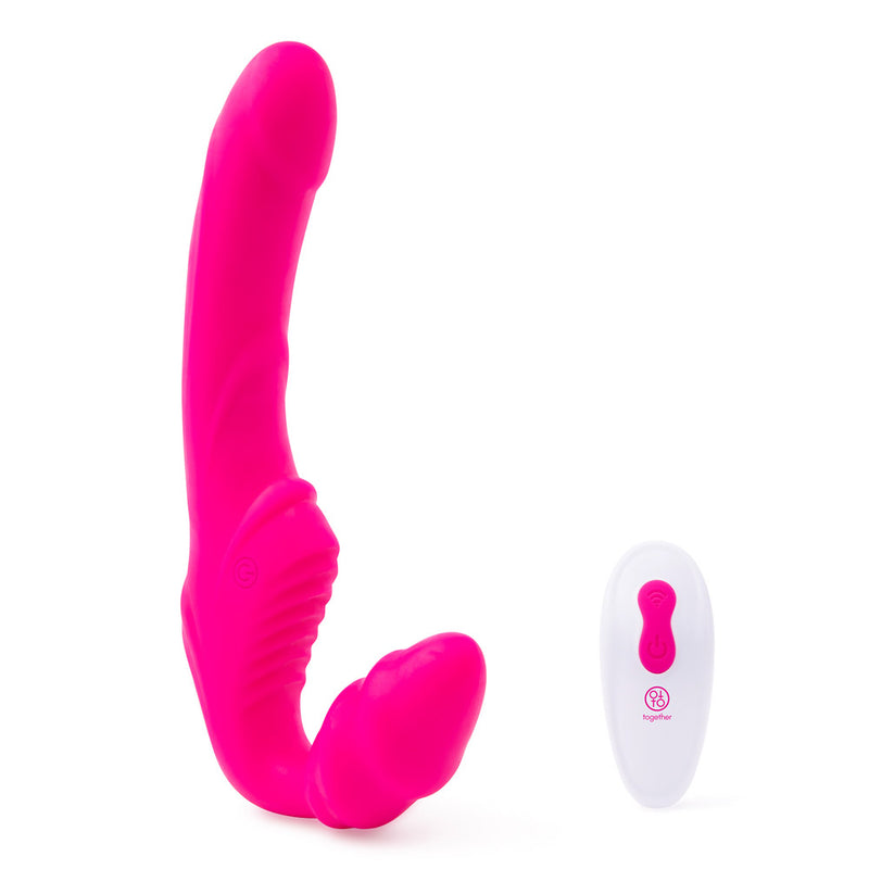 TOGETHER VIBES STRAPLESS STRAPON PINK WITH REMOTE