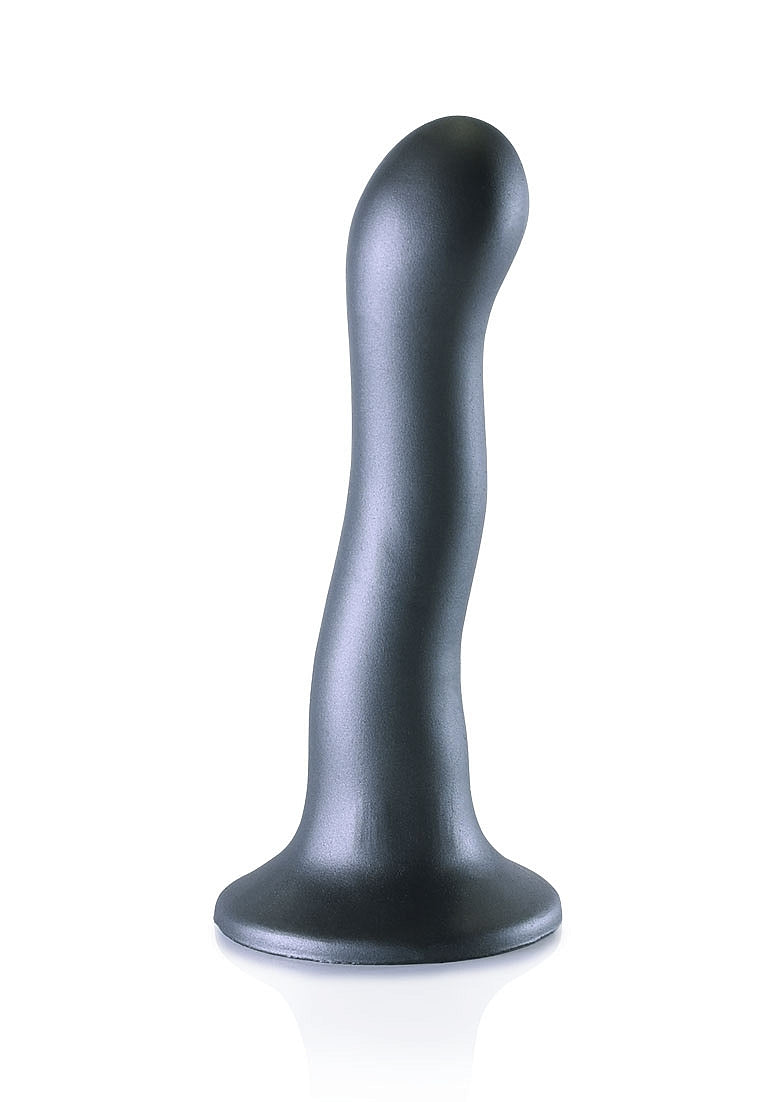 SMOOTH CURVY 7" DILDO GUNMETAL