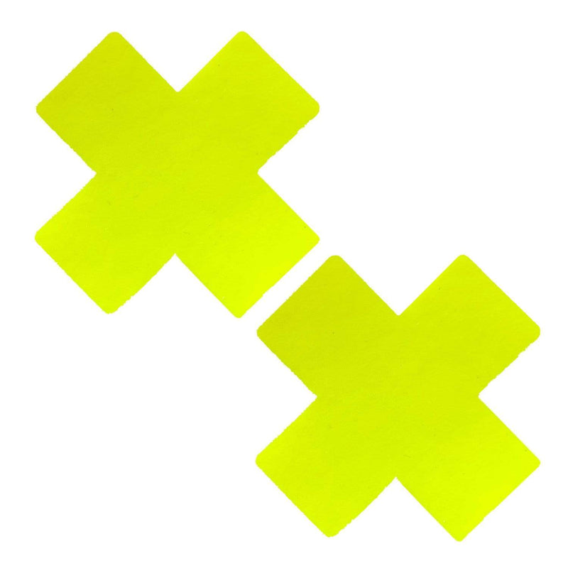 NEVA NUDE NEON YELLOW X PASTIES