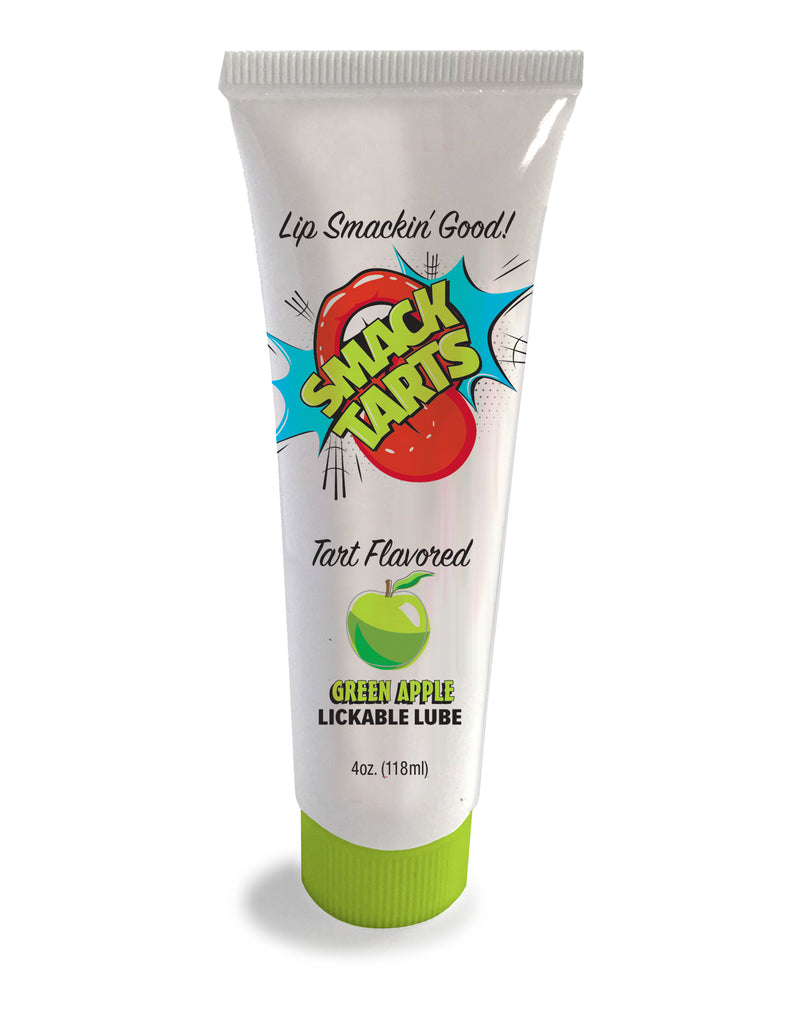 Little Genie Smack Tarts Green Apple tart flavored lickable lube: 4 oz (118 ml) white and green tube. Lip smackin' good