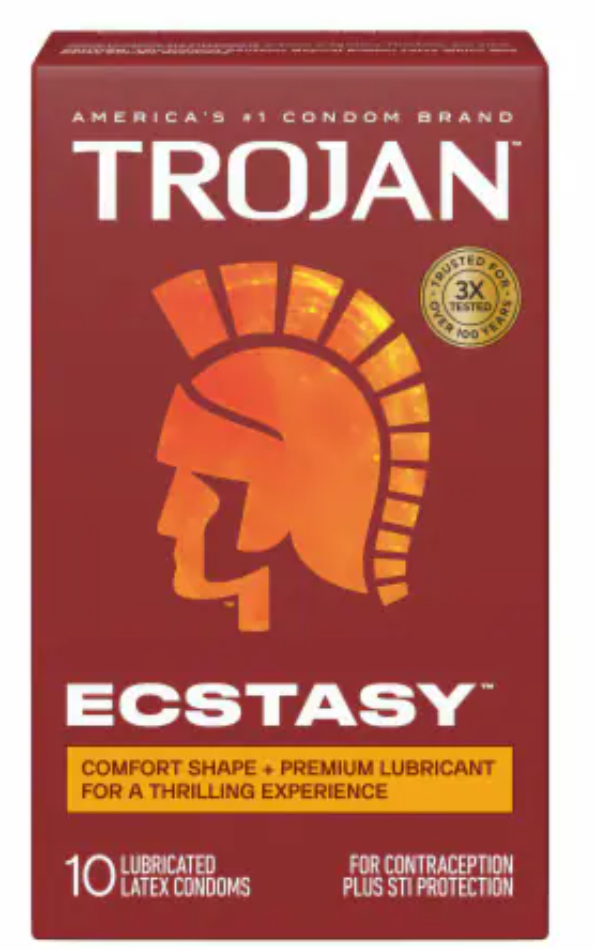 TROJAN RIBBED ECSTASY 10CT