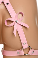 STRICT BONDAGE BOWS HARNESS PINK M/L