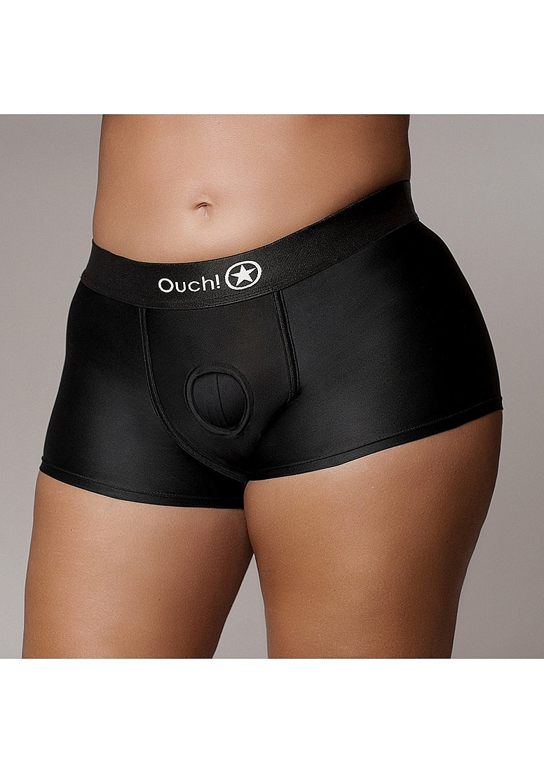 VIBRATING STRAP ON BOXER BLACK L/XL