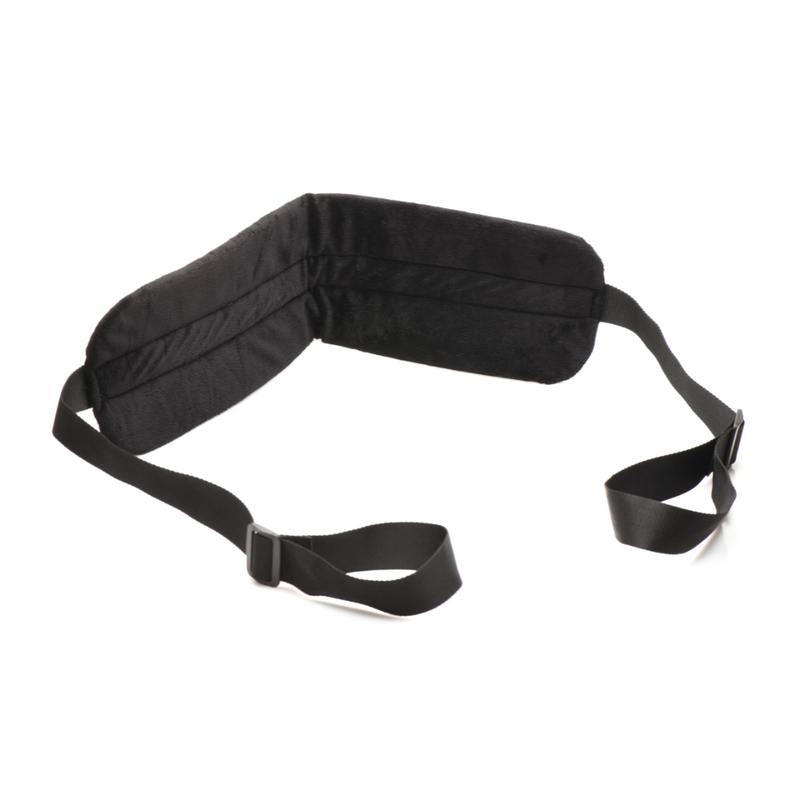 Bedroom Bliss Lovers Strap in black: padded plush positioning strap with adjustable nylon loops