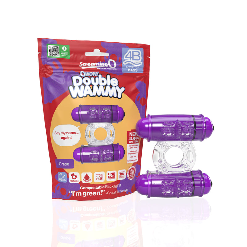 DOUBLE WHAMMY VIBRATING RING GRAPE