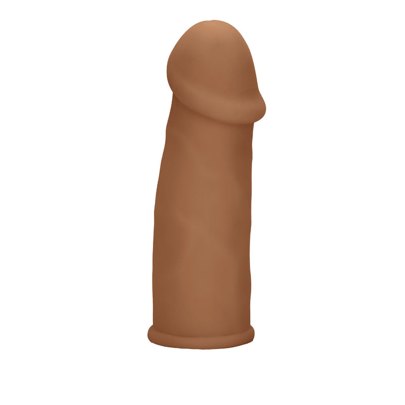 CalExotics Futurotic Extension in brown: realistic penis extension sleeve with a flared open base