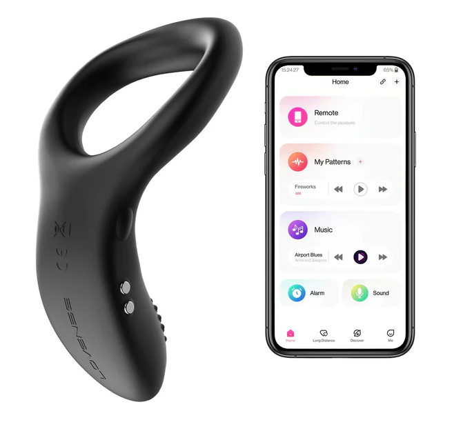 LOVENSE DIAMO BLUETOOTH VIBRATING C*CK RING BLACK
