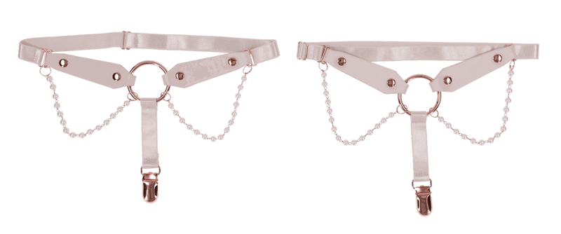 PEACHES N CREAM PEARL LEG GARTERS