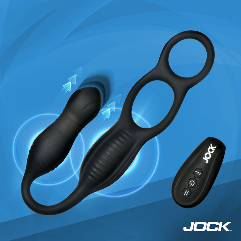 JOCK HYPER THRUSTING & VIBRATING ANAL PLUG WITH C RING