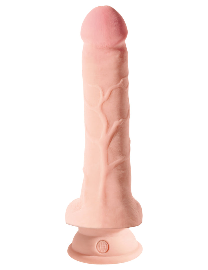KING C*CK PLUS TRIPLE DENSITY 8" DILDO WITH BALLS LIGHT