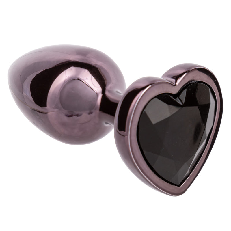 BLACK GEM HEART ANAL PLUG SMALL