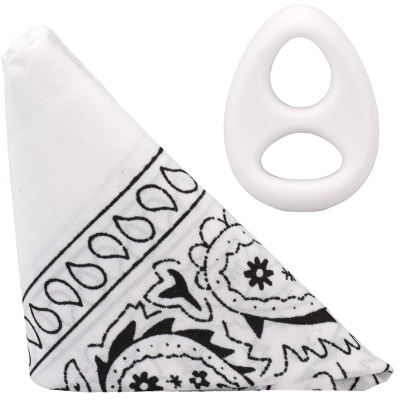 ROCK SOLID THE CODE RING WITH BANDANA WHITE