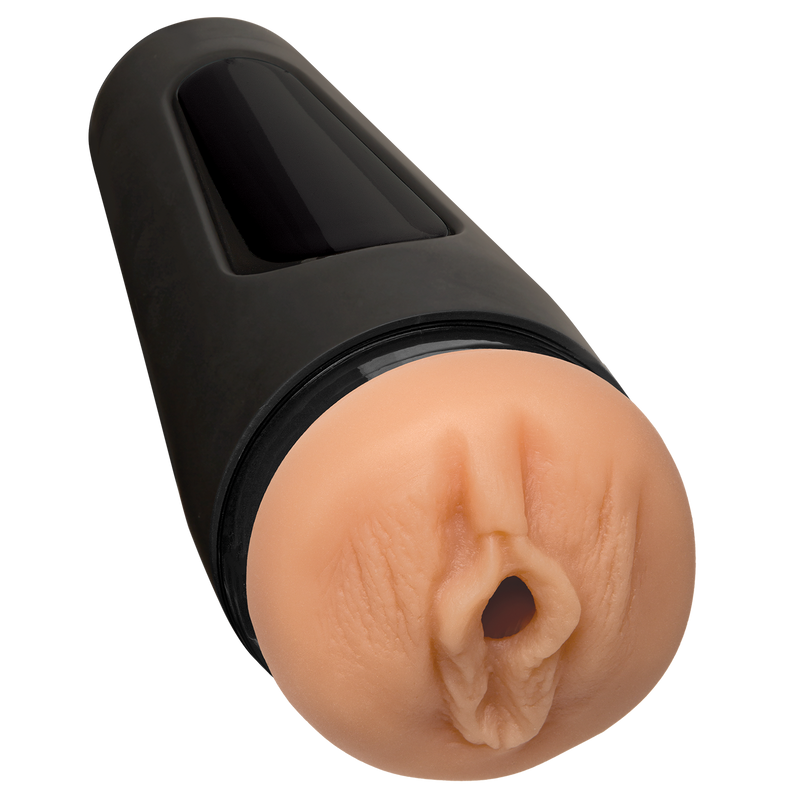 Doc Johnson Main Squeeze Dani Daniels: Ultraskyn masturbator with a realistic vulva opening in a black squeezable case