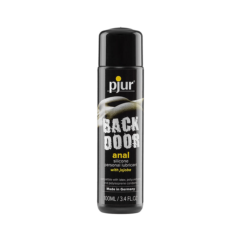 pjur Back Door silicone anal lubricant with jojoba: 100 ml (3.4 fl oz) black bottle