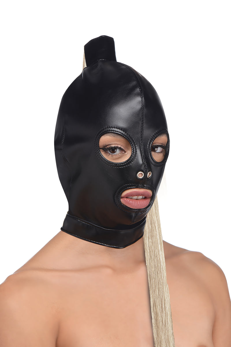 STRICT BLONDE PONYTAIL HOOD