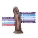 AU NATUREL 8" DILDO CHOCOLATE