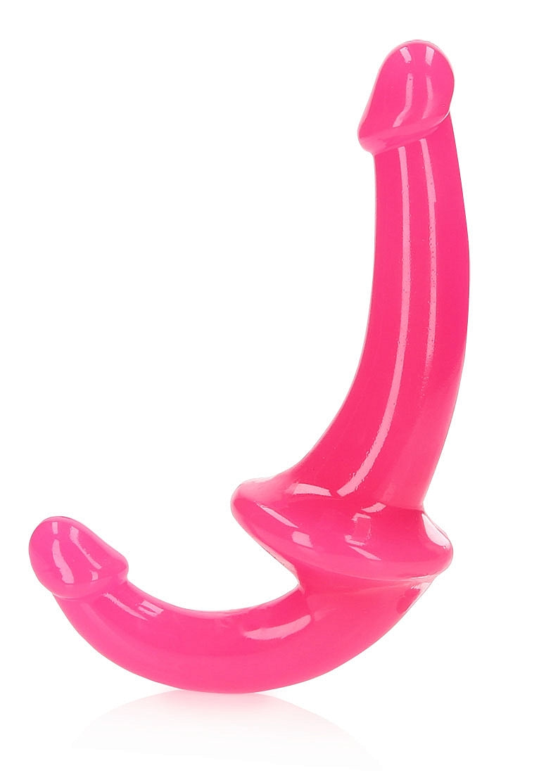 REALROCK GLOW IN THE DARK 6" STRAPLESS STRAP ON PINK