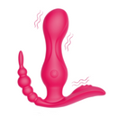 THE PLEASURE CO TRIFECTA 3 IN 1 VIBE WITH REMOTE PINK