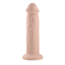 GIRTHY VIBRATING 7" DILDO WHITE