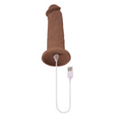 GIRTHY VIBRATING 7" DILDO BROWN