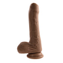 UNCUT VIBRATING DILDO DARK 6"