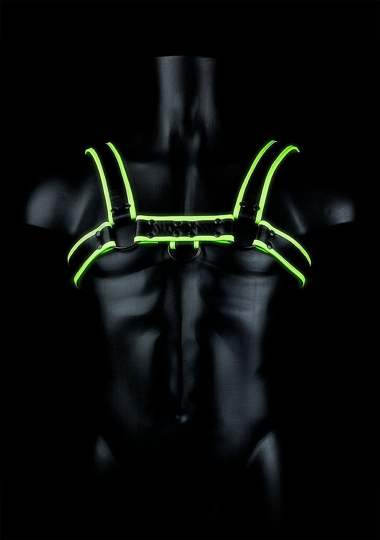 GLOW IN THE DARK CHEST BULLDOG HARNESS L/XL