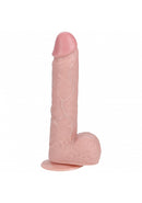 REALROCK VIBRATING & THRUSTING DILDO WHITE 8"