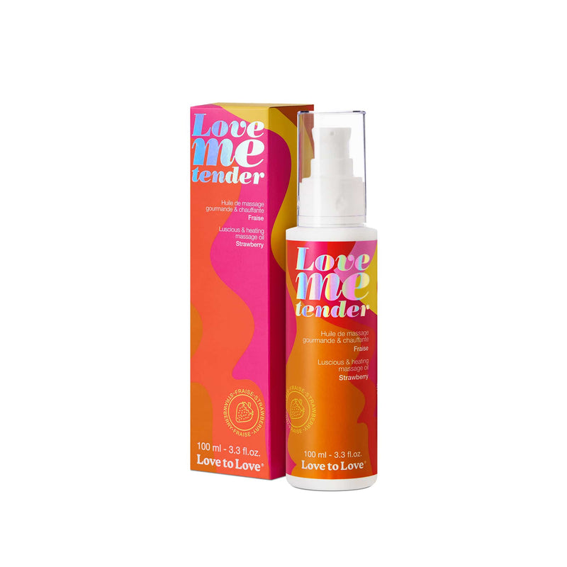 LOVELY PLANET LOVE ME TENDER MASSAGE OIL STRAWBERRY 3.3OZ