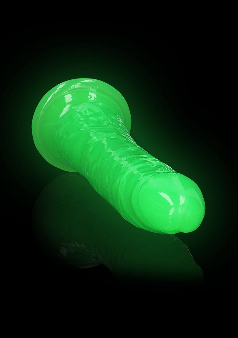 REALROCK GLOW IN THE DARK 9" SLIM DILDO GREEN