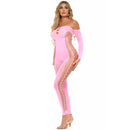 DIAMOND DRIPPIN BODYSTOCKING PINK O/S