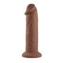 GIRTHY VIBRATING 7" DILDO BROWN