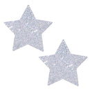 NEVA NUDE SILVER GLITTER STAR PASTIES