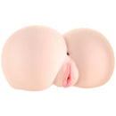 Rear view of the Jada Stevens stroker showing the vaginal and anal entries