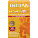 TROJAN ULTRA RIBBED SPERMICIDAL 12CT