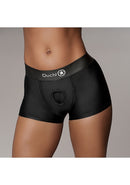 VIBRATING STRAP ON BOXER BLACK M/L