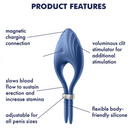 SATISFYER DUELIST VIBRATING RING BLUE