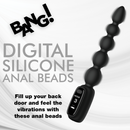 BANG! DIGITAL DISPLAY ANAL BEADS BLACK