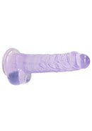 REALROCK DILDO 8" PURPLE