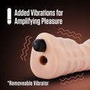 Added vibrations for amplifying pleasure: removable black bullet in the end of the Nicole stroker
