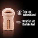 Cutaway of Nicole showing the tight, nubbed canal. X5 Plus: ultra soft and realistic feel