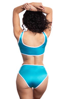 TURQUOISE RETRO SHORTS O/S