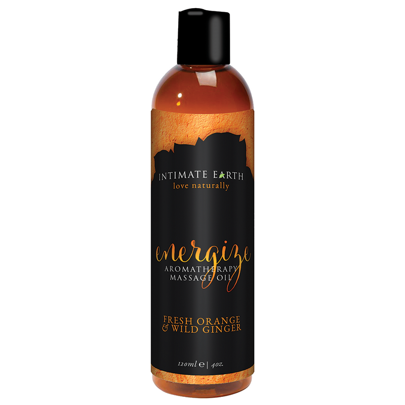 INTIMATE EARTH FRESH ORANGE & WILD GINGER MASSAGE OIL 4OZ