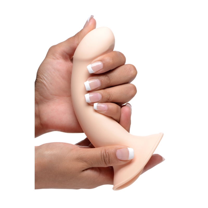 SQUEEZABLE PHALLIC DILDO WHITE 6"