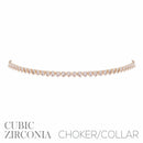 RHINESTONE POINTY CHOKER GOLD