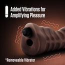 Added vibrations for amplifying pleasure: removable black bullet in the end of the Krystal stroker