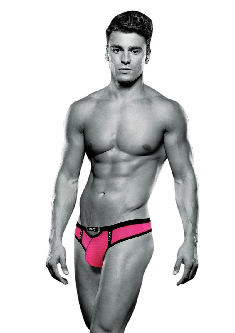 ENVY BAD BOY THONG PINK M/L