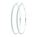 HOOP EARRING POST CLIP 65MM SILVER