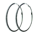 HOOP EARRING POST CLIP 73MM SILVER