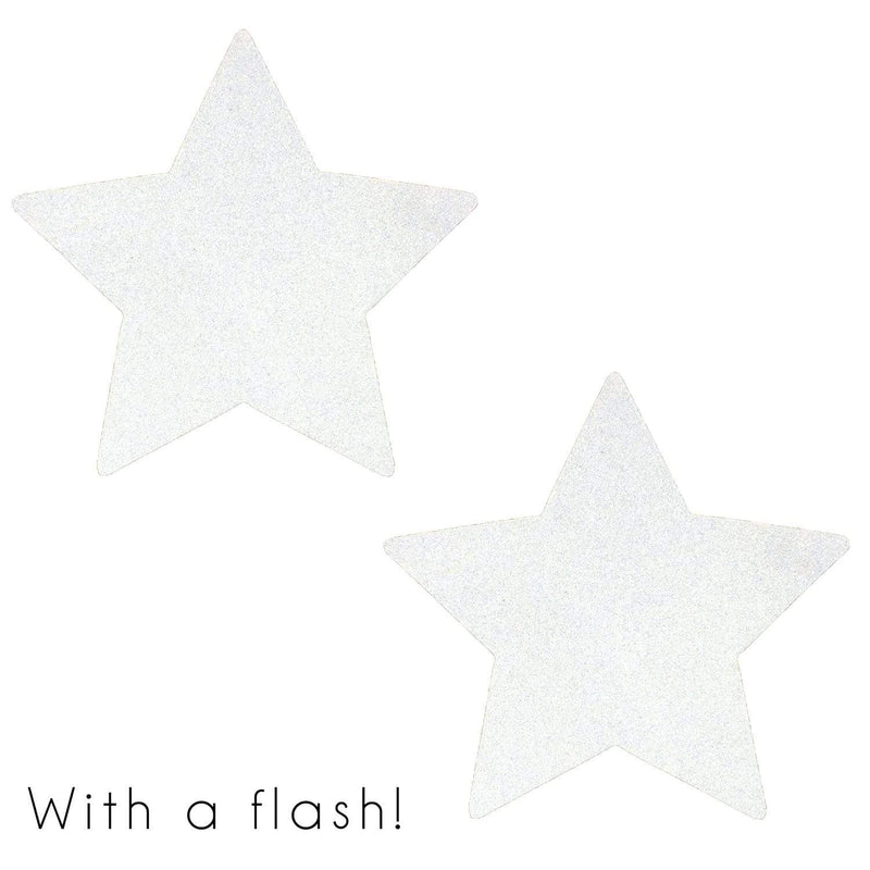 NEVA NUDE REFLECTIVE STAR PASTIES